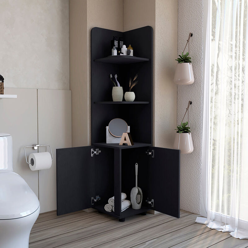 Freestanding Cabinet Kairatu , Bathroom, Black