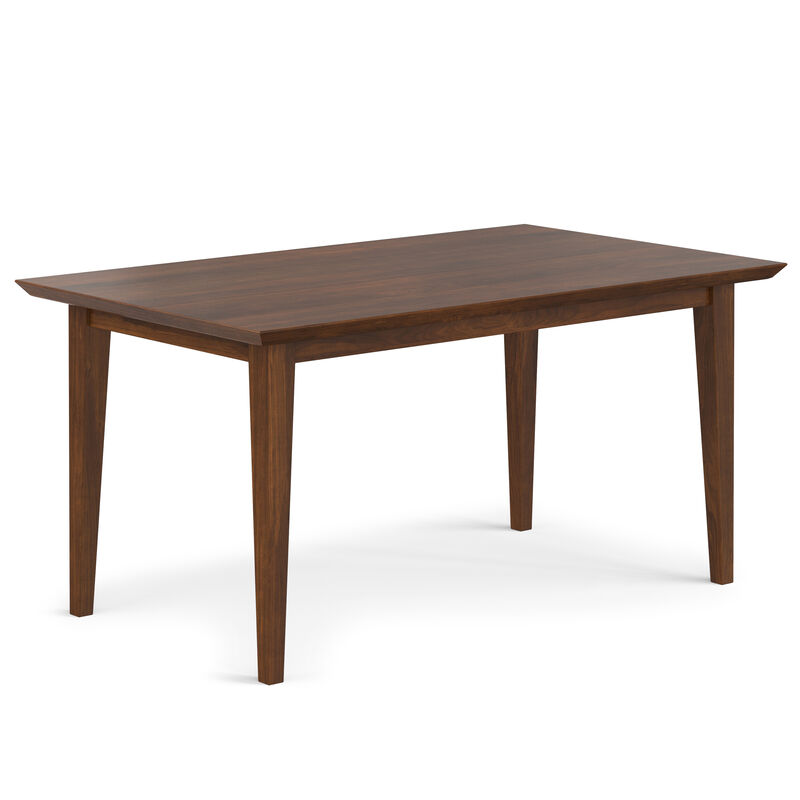 Colby 60 inch x 36 inch Rectangle Contemporary Modern Dining Table in Walnut