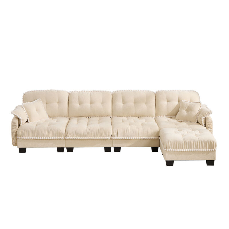 Ziworl Chenille Cloud L-Shaped Sectional image number 0