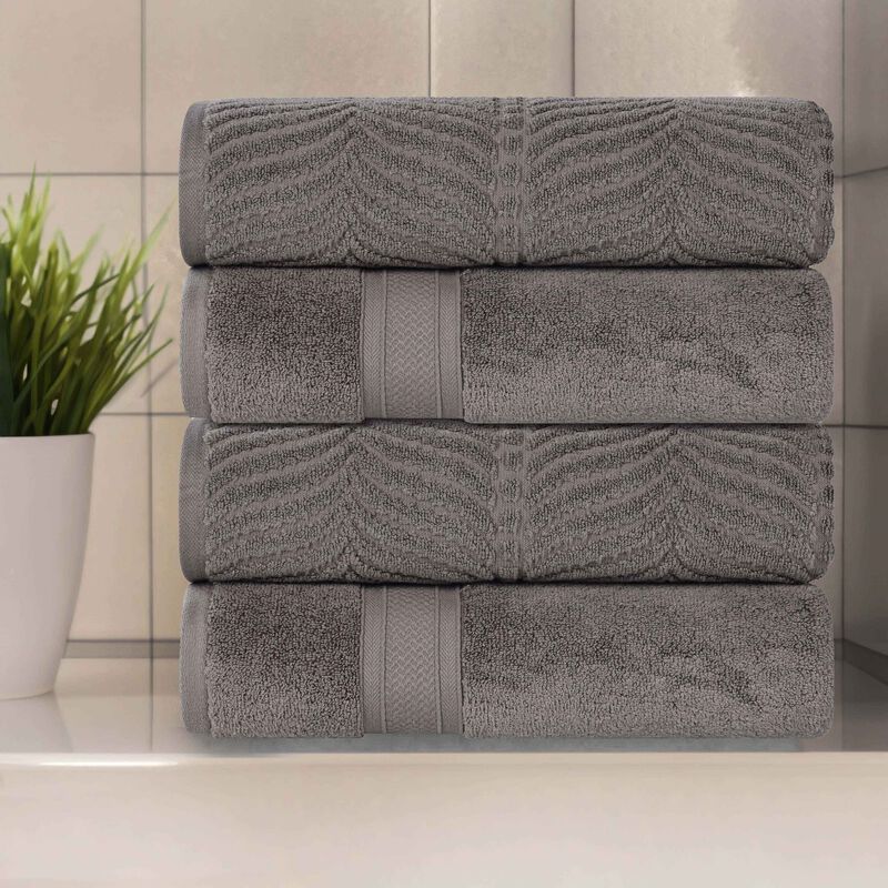 Plush Zero Twist Cotton Bath Towels Set of 4 for Bathroom Use image number 1