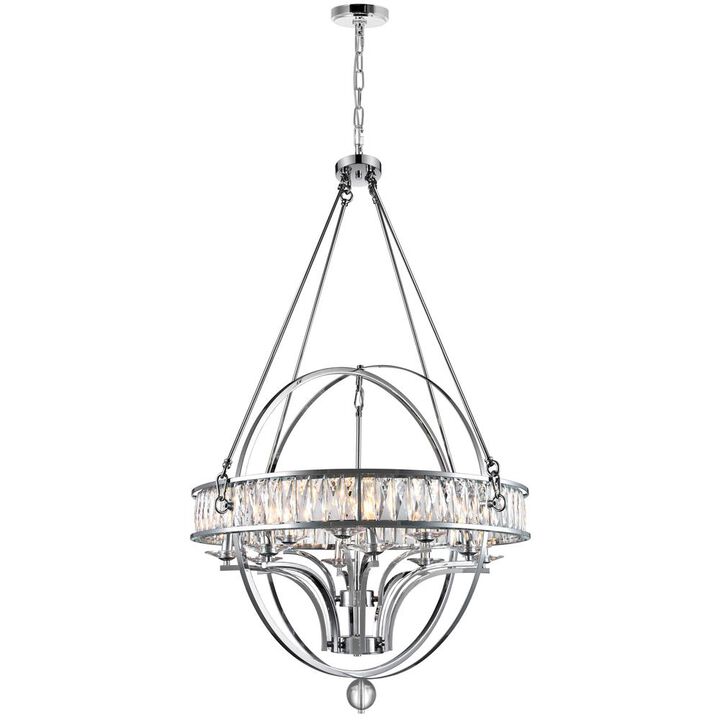 CWI Lighting Arkansas 12 Light Chandelier With Chrome Finish