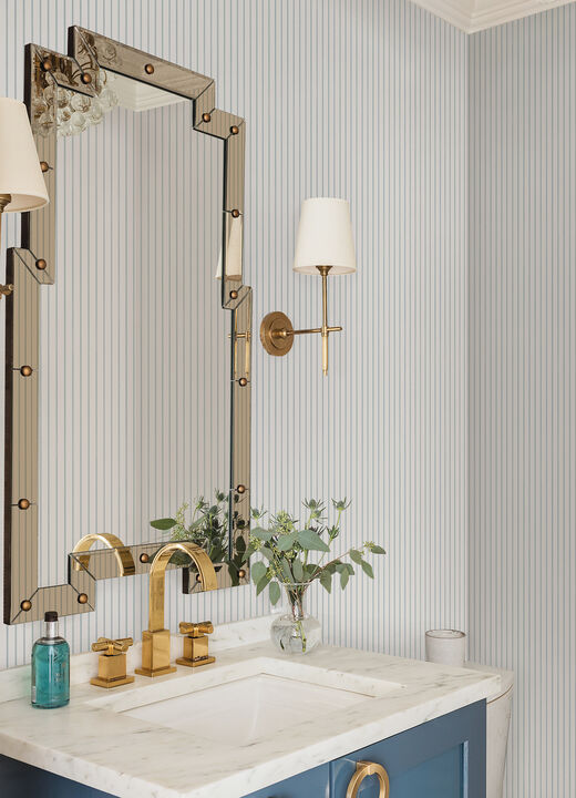 Oliver Heather Simple Stripe Wallpaper