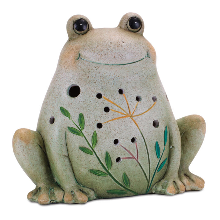 HomeRoots Set of Two Terracotta Snail And Frog Figurines