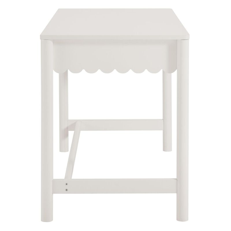 Modway Emmeline Scallop Desk in White image number 6
