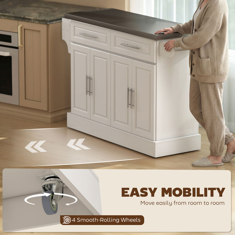 Hivvago Kitchen Island on Wheels with Multi-Functional Storage image number 6