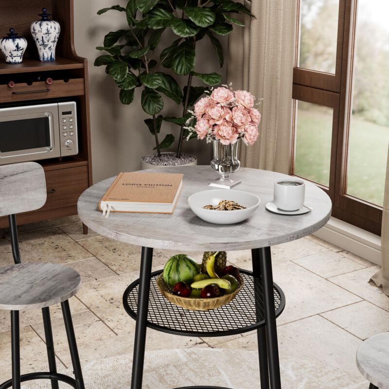 Shroce 3‑Piece Industrial Bar Table Set image number 4