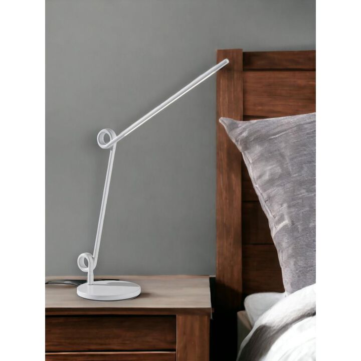 Hivvago 35" White Metal Novelty Desk Table Lamp