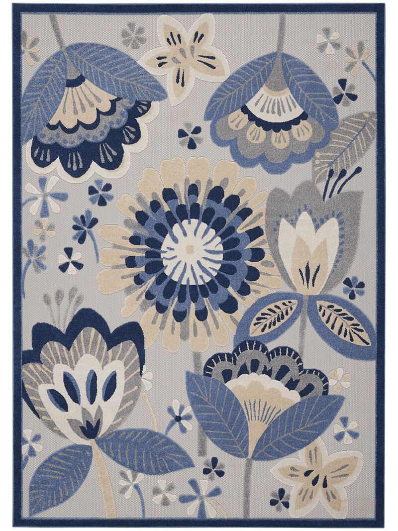 Aloha ALH25 Blue/Gray 6' x 9' Rug