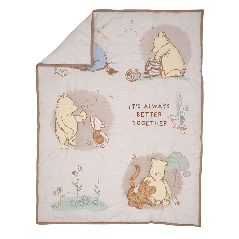Lambs & Ivy Disney Baby Pooh Bear & Pals Cotton 3Piece Nursery Crib Bedding Set