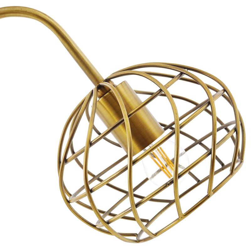 Salient Brass and Faux White Marble Table Lamp image number 1