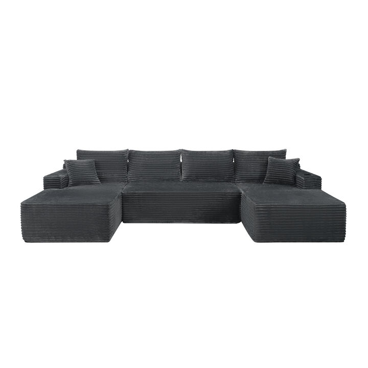 Wesnum U-Shape Cloud Sectional Sofa