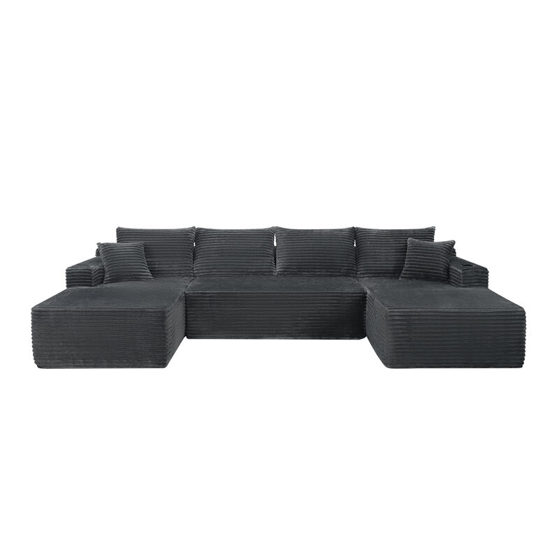 Wesnum U-Shape Cloud Sectional Sofa image number 0