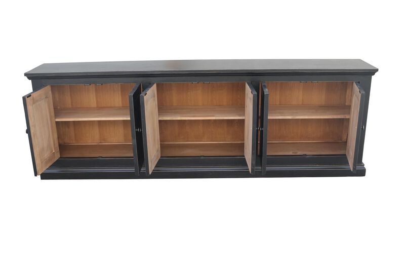 Mimi Black Long 6 Door Cabinet