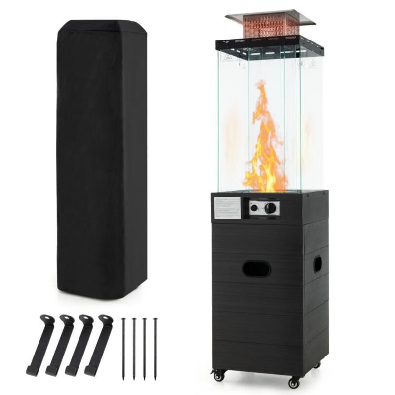 Hivvago 40000 BTU Patio Heater Outdoor Propane Gas Heater with Cover and Wheels