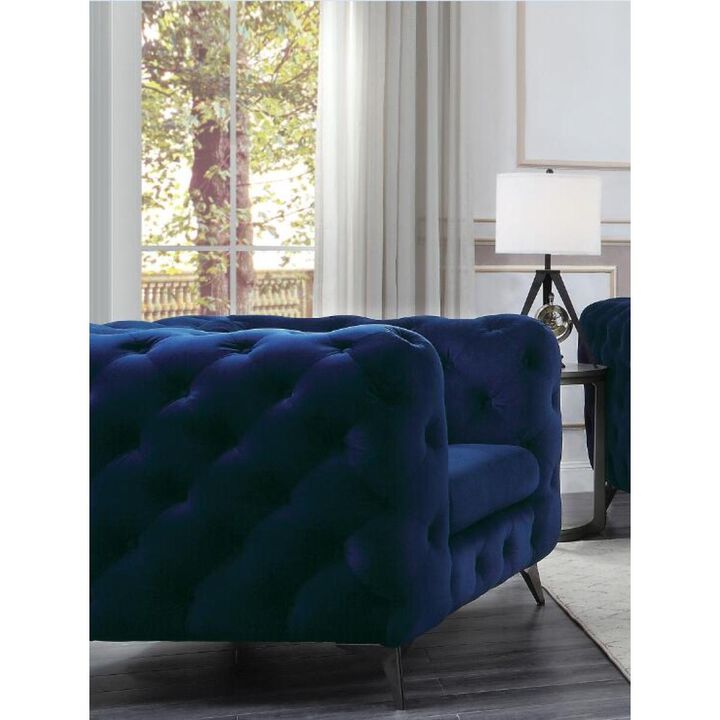 Atronia Chair, Blue Fabric