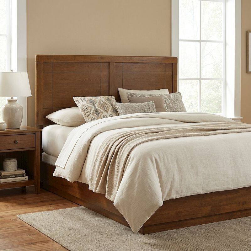 Wood Full Headboard with Durable Finish and Classic Design for Bedroom image number 3