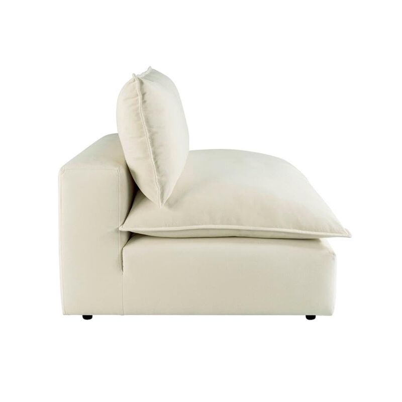 TOV Furniture Cali Natural Upholstered Armless Chair image number 4