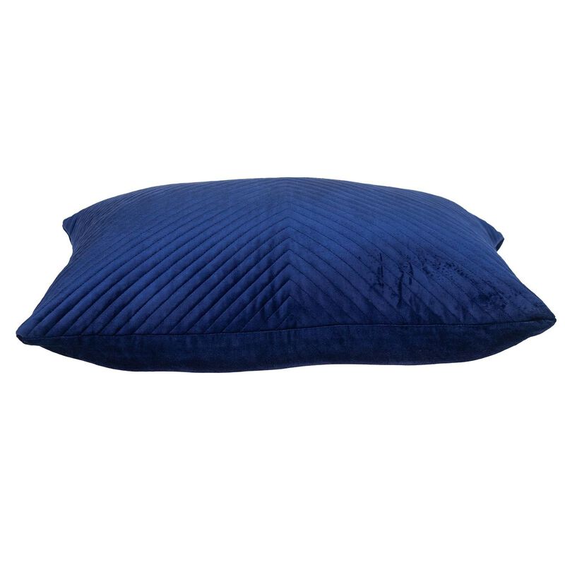 HomeRoots 18" X 24" Navy Blue Cotton Blend Throw Pillow image number 2