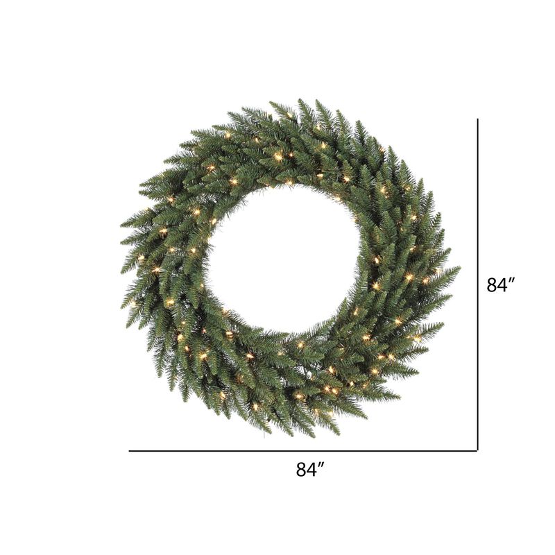 Vickerman 84" Camdon Fir Wreath 800LED WmWht image number 1