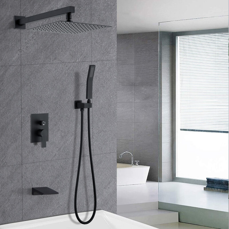 12 Inch Shower System With Handheld Shower Head
