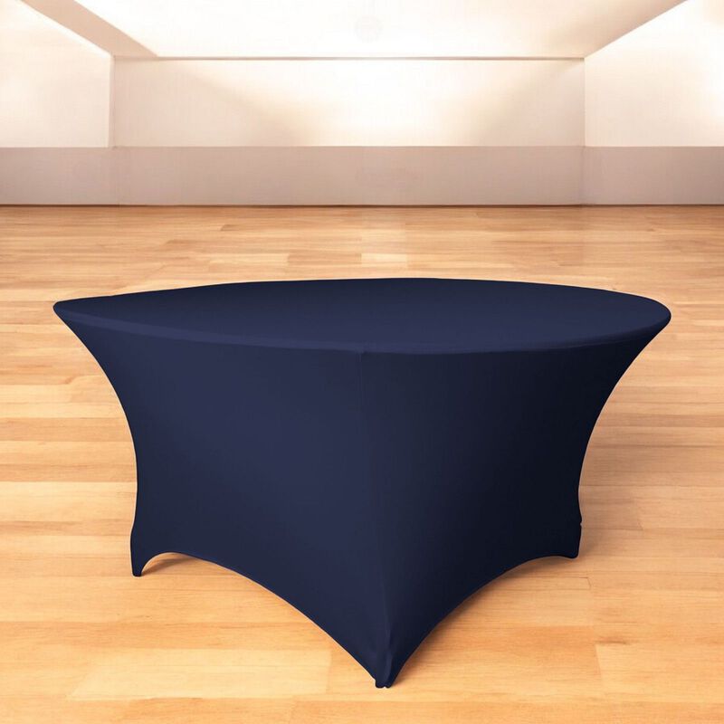 Round Spandex Tablecloth Stretch Fit Cover for Dining Tables and Events image number 1