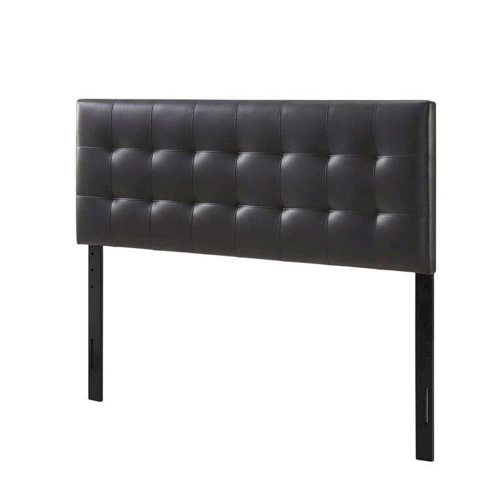 Upholstered Vinyl Queen Headboard with Padded Design and Durable Finish