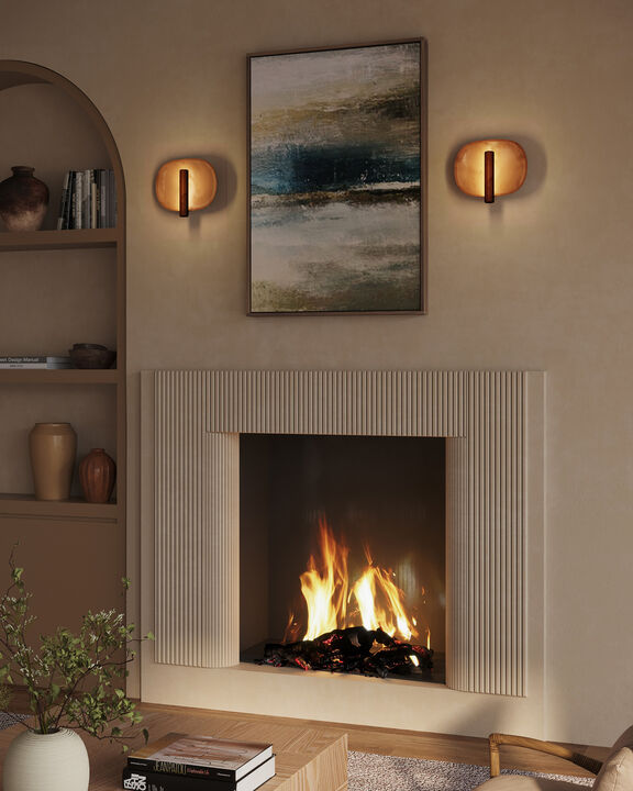 Lustre 9-in Damp-Rated Dimmable LED Wall Sconce