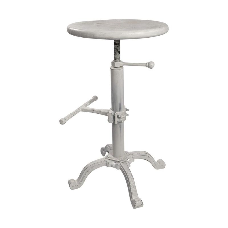 Carolina Living Justin Adjustable Barstool - Whitewash