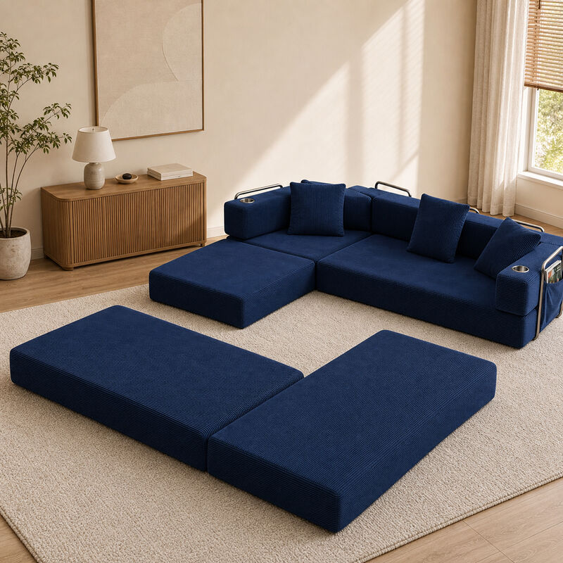 Mernri 108'' Modular Sectional Sleeper Sofa image number 2
