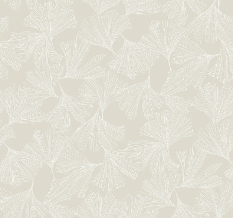 Gingko Toss Cream Wallpaper
