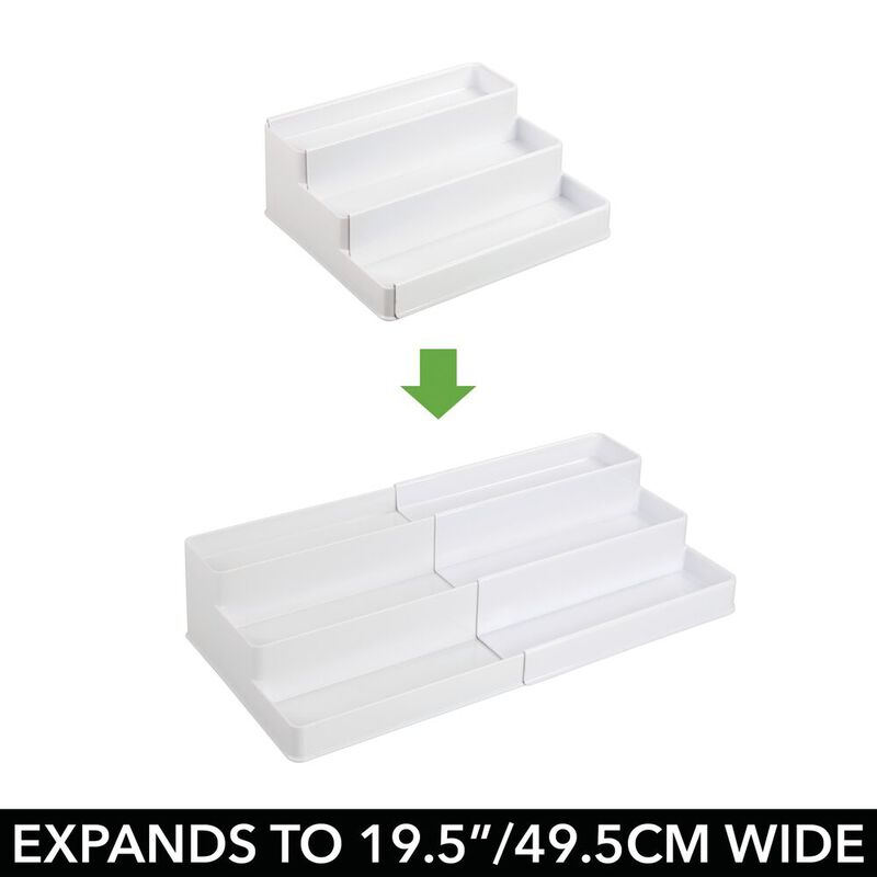 mDesign Large Expandable Vitamin Rack, Bathroom Storage Organizer image number 3