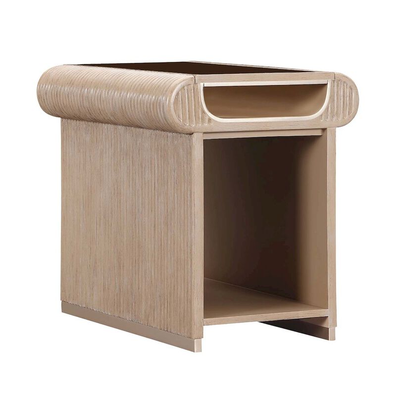 Michael Amini West Kensington End Table - Sea Salt Caramel image number 2