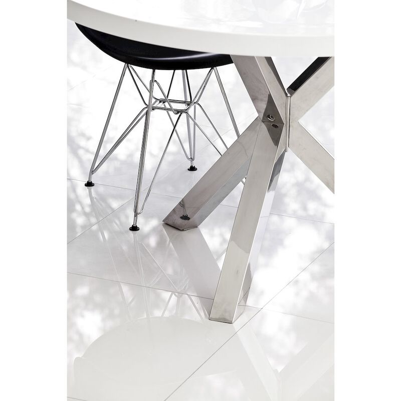 Pangea Home Remi Dining Table White