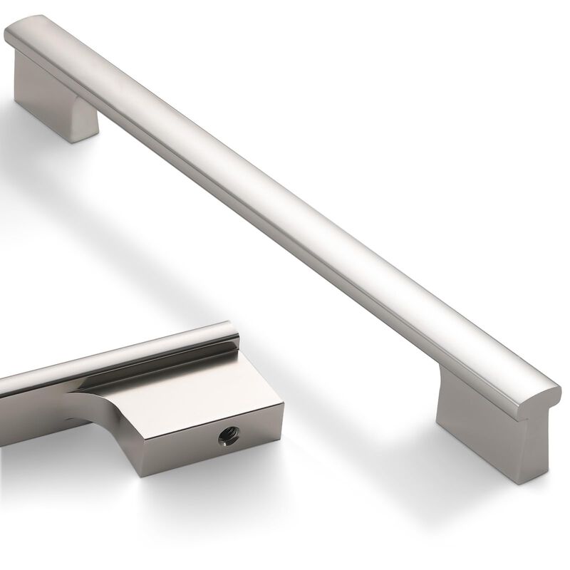 Amasideca 10 Pack Brushed Satin Nickel Cabinet Pulls 7-1/2 Inch(192mm) Hole Centers Kitchen Cabinet Handles Drawer Pulls Cabinet