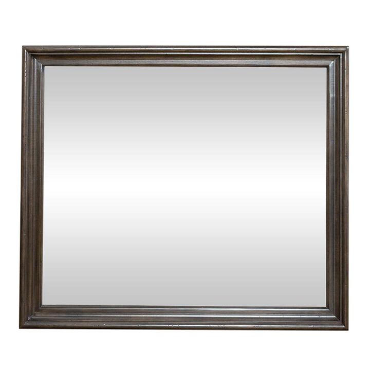 Liberty Furniture Big Valley Mirror in Brownstone w/ Heavy Distressing