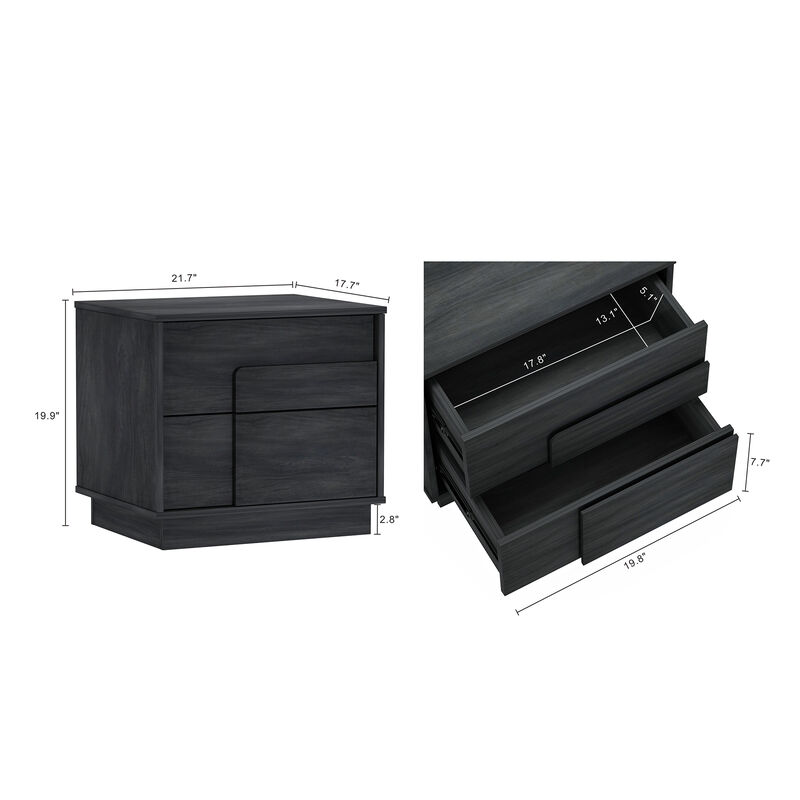 Horizon Dark Gray Nightstand