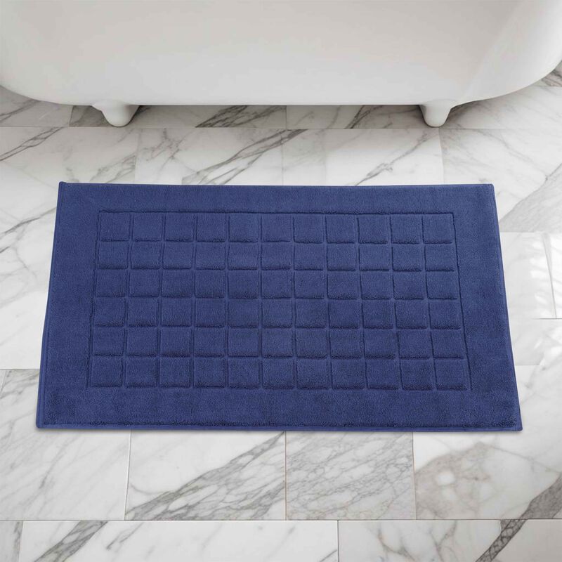 Washable Cotton Checkered Bath Rug Set of 2 for Bathrooms image number 1