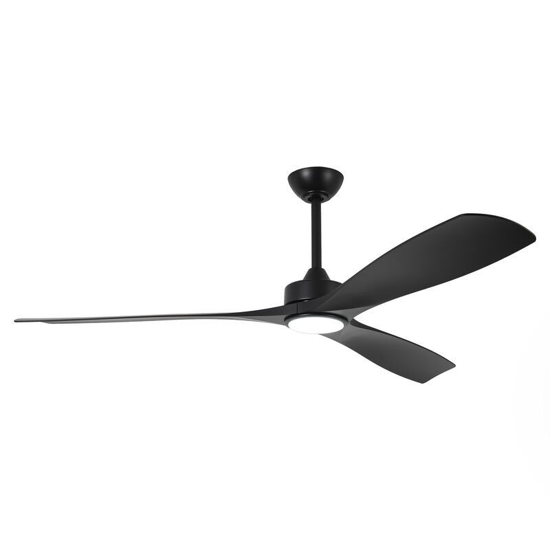 60" Large Modern Ceiling Fan with Dimmable LED Lights, DC Motor, 6 Speeds, Remote Control