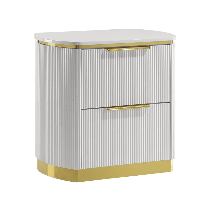 Lioraque Fluted 2-Drawer Nightstand image number 8