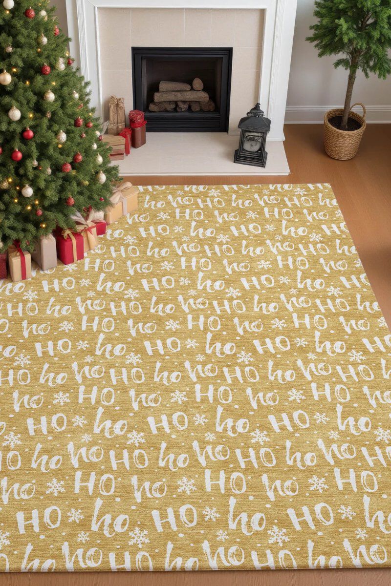 Merry & Bright MY22 Gold 9' x 12' Rug image number 1