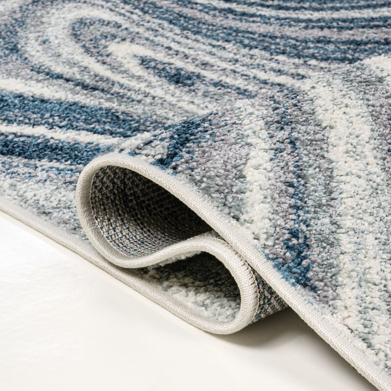 Eleni Contemporary Glam Abstract Marble Area Rug