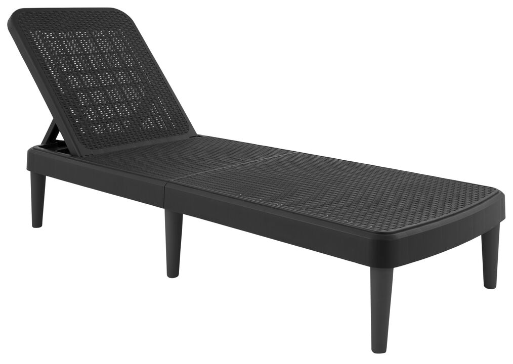 HomeRoots Heavy Duty Plastic Outdoor Stacking Chaise Lounge