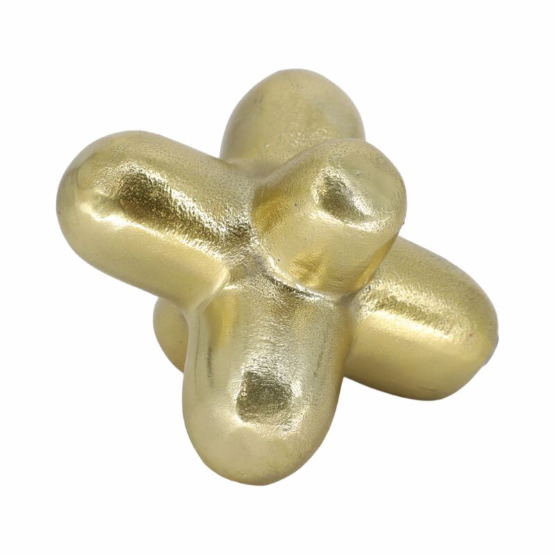 Metal 6" Geometric Orb, Gold image number 2