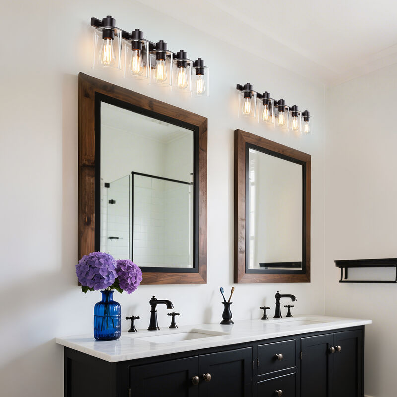 40.6" Modern 5-Light Dimmable Indoor Wall Sconce image number 8
