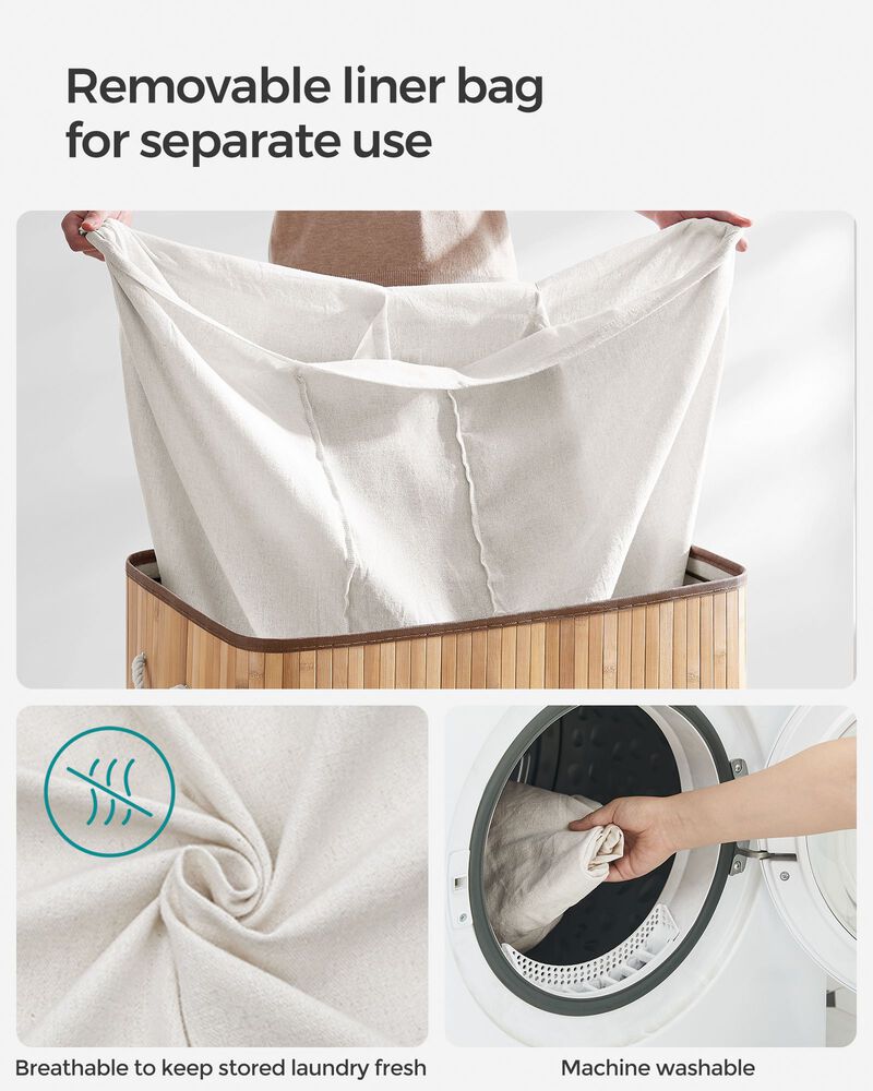 39.6-Gallon Laundry Hamper with Lid Large Capacity