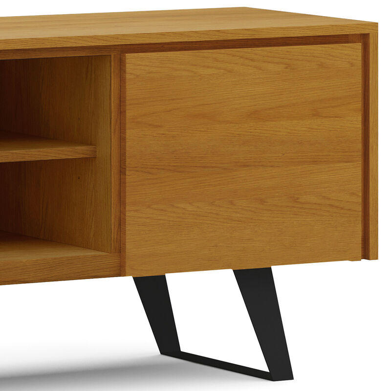 Lowry  63 inch Wide Modern Industrial TV Media Stand in Oak For TVs up to 70 inches