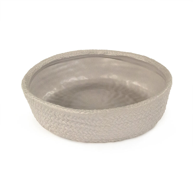 Grey Cross Weave Deep Dish Large image number 0