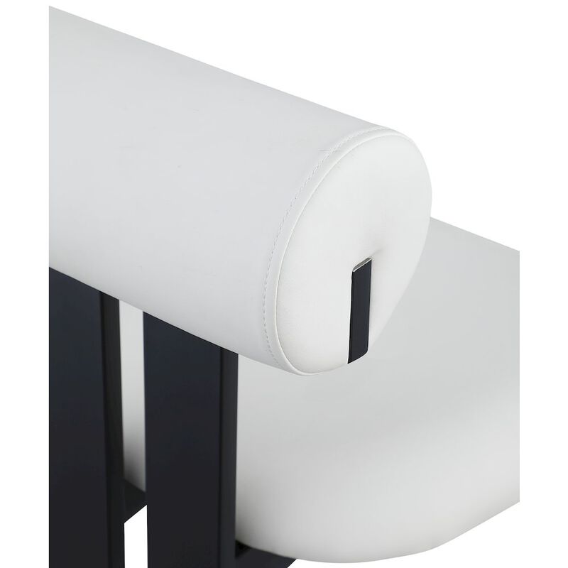 Meridian Furniture Dario Cream Vegan Leather Dining Chair, Set of 2