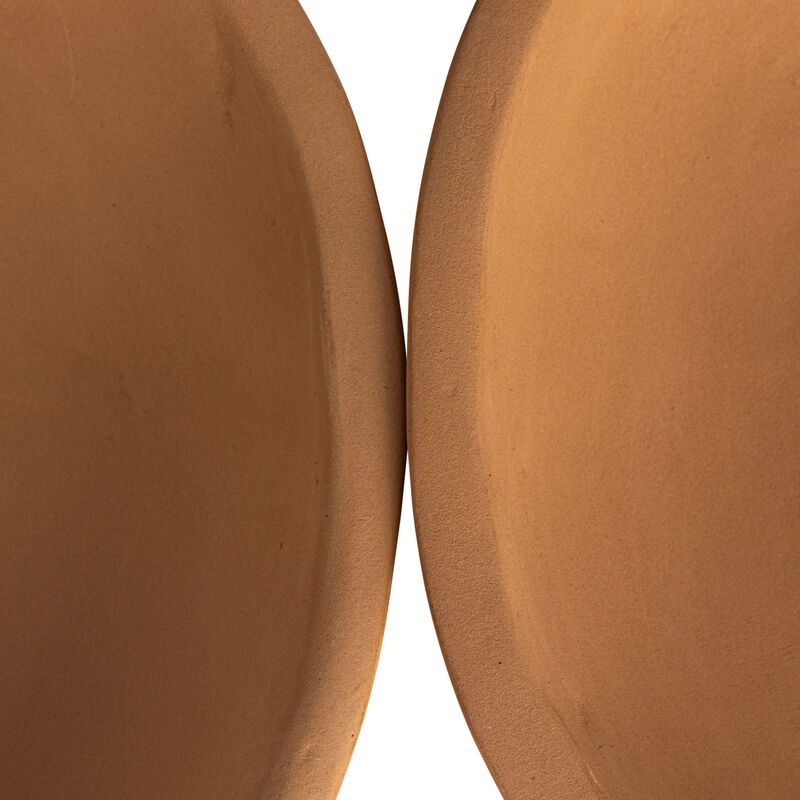 Boho Shallow Terracotta Serving Bowl, Distressed Finish image number 6