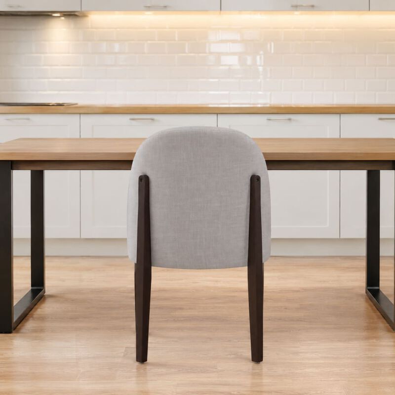 GOODSILO Set of 2 Mid-Century Modern Upholstered Dining Chairs, Sturdy Seating for Kitchen, Dining Room and Small Space Use image number 2